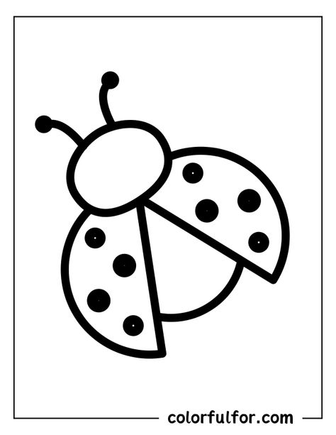 Ladybug Drawing Simple, Easy Ladybug Drawing, Ladybug Coloring Pages, Bug Drawing, Ladybug Drawing, Ladybug Coloring Page, Bugs Drawing, Cute Bugs, Speed Draw