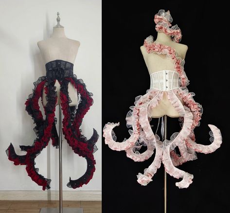 Octopus Fashion Design, Octopus Inspired Fashion, Octopus Outfit, Jellyfish Outfit, Gogo Outfit, Octopus Halloween, Siren Halloween, Octopus Girl, Gogo Outfits