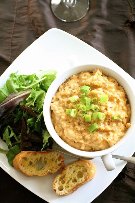 Cheddar Cheese Risotto Cheese Risotto, Smoked Gouda Cheese, Indulgent Food, Smoked Gouda, Gouda Cheese, Eat Salad, Risotto Recipes, Side Recipes, Rice Dishes