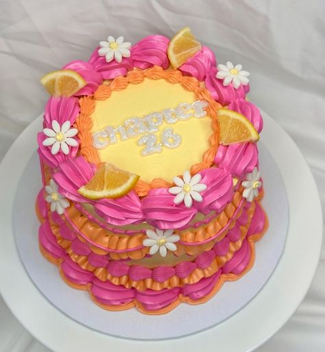 🩷🧡💛🌼🍋✨ Gluten + Dairy free Vanilla, Raspberry & lemon zest cake 😍 Colours + Glitter @colour.mill Inspo @fioracakes 🫶🏼 #melbourne… | Instagram Lemon Zest Cake, Bright Cake Ideas, Birthday Cake Summer, Colourful Birthday Cake, Cakes With Fruit, Lemon Birthday Cake, Kawaii Cakes, Lemon Birthday Cakes, 28th Birthday Cake