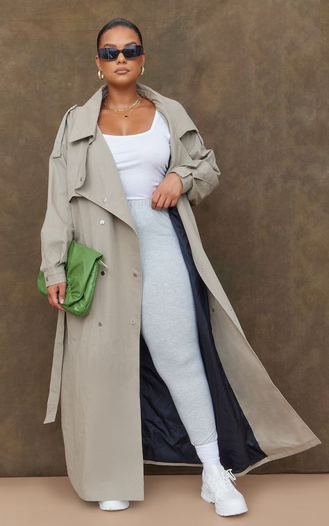 Tan trench coat