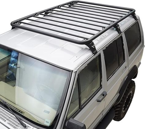 Amazon.com: EAG Flat Style 2" Tube Roof Rack Cargo Baggage Luggage Platform Fit for 1984-2001 Cherokee XJ : Automotive Modificaciones Jeep Xj, Ads Creative Advertising Ideas, Advertising Ideas, Cargo Rack, Jeep Xj, Mitsubishi Pajero, Flat Roof, Flat Style, Ads Creative