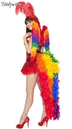 Parrot Costume Diy Women, Hawaii Costume, Rainbow Parrot, Karneval Diy, Parrot Costume, Vegas Showgirl, Bird Costume, Diy Kostüm, Star Wars Costumes