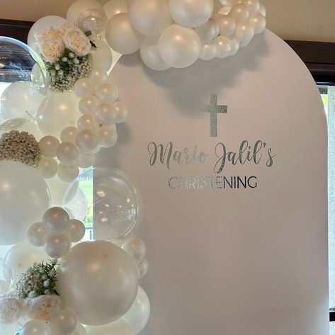 Transforming special moments into unforgettable celebrations!✨ Check out our stunning balloon decor for a beautiful christening. Let’s make your event magical! . . . . . . #christeningdecor #christeningballoons #bridalshowerdecor #bridalshowerballoons #balloonart #ballooninspo #balloonbackdrop #balloongarland #tampabay #tampaballoons #tampaballoonartist #tampaballoondelivery Balloon Cross, Christening Balloons, Bridal Shower Balloons, Balloon Delivery, Balloon Backdrop, Balloon Decor, Balloon Art, Bridal Shower Decorations, Balloon Garland