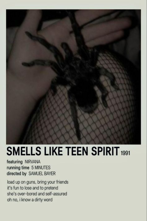 Poster nirvana smells like teen Spirit Kurt Cobain Teen Spirit Aesthetic, Nirvana Smells Like Teen Spirit, Spirit Aesthetic, Smells Like Teen Spirit, Me Me, The Endless, Kurt Cobain, Spiders, Nirvana