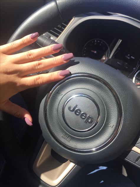 Perfect color for fall 😍 Pink White Nails, Girly Car Accessories, Black Jeep, Girly Car, Nails Aesthetic, Jeep Lover, Jeep Girl, Jeep Cars, Jeep Compass