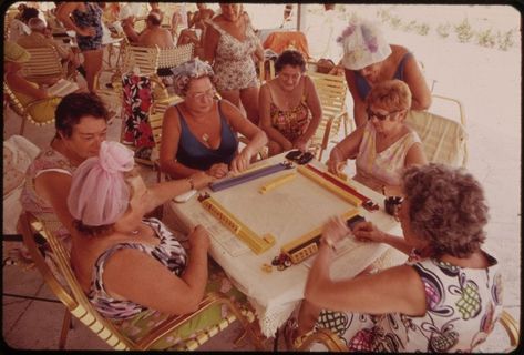 23. Playing "Mah-Jong" at the Clubhouse of the Century Village Retirement Community. Mah Jong, Mah Jongg, Jewish Women, Grammar School, Retirement Community, Coastal Grandma, National Archives, The 1970s, Family Reunion