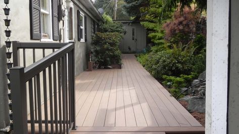 Entry Deck. Wolf Decking with 5 Year Labor Warranty - Beach Style - Deck - Seattle - by Decks & Patio Covers | Houzz Wolf Decking, Pvc Decking, Patio Covers, Patio Deck, Covered Patio, Beach Style, Decks, Labor, Seattle