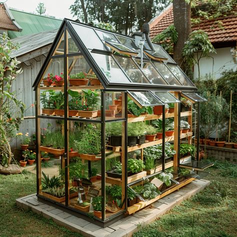 "DIY Greenhouses are a fantastic and rewarding project for any gardening enthusiast! 🌿🏡 Made with easy-to-find materials and customizable to any space, these greenhouses create the perfect environment for your plants to thrive. Quick to assemble and bursting with growth potential, DIY Greenhouses are perfect for extending your growing season and protecting your plants. 😃🌱 #DIYGreenhouses #GardeningProjects #PlantCare #SustainableGardening" Tiny Greenhouse Ideas, Mini Greenhouse Ideas, Diy Mini Greenhouse, Diy Greenhouses, Portable Greenhouse, Allotment Gardening, Greenhouse Ideas, Backyard Greenhouse, Mini Greenhouse