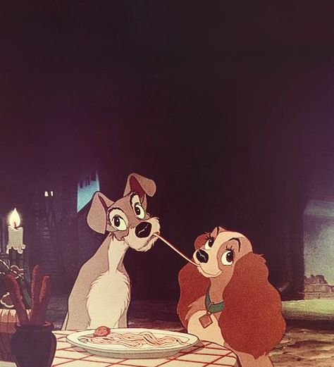 Lady and the Tramp. Disney Amor, Disney Mignon, Eating Spaghetti, Animation Disney, The Aristocats, Images Disney, Story Teller, Film Disney, Art Disney