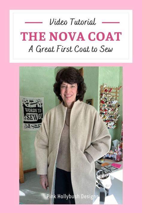 The Nova Coat by Papercut Patterns is a great first coat to sew and here are 3 reasons why. The video tutorial includes fabric and size recommendations as well as showing how to bag the lining. Nova Coat Papercut, Nova Coat Pattern, Easy Coat Pattern, Nova Coat, Papercut Patterns, Womens Fall Coats, Diy Fashion No Sew, Smocking Patterns, Coat Pattern Sewing