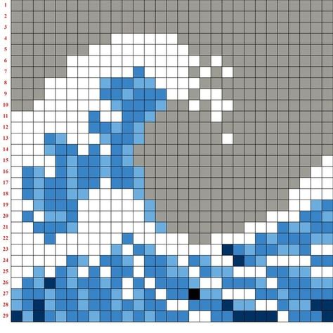 30 By 30 Pixel Art, 30 X 30 Pixel Art, Pixel Art With Grid, Pixel Art Templates Pattern, Pixel Embroidery, Ghibli Pixel Art, Pixel Art Painting, Animal Pixel Art, Pixel Art Crochet