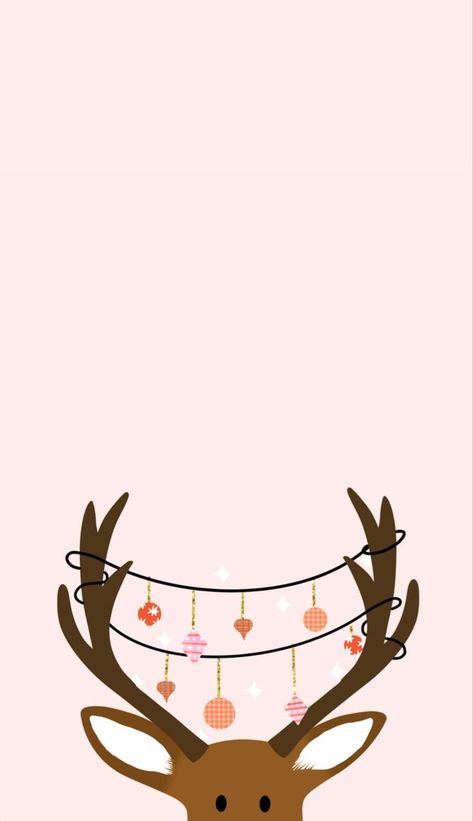 Reindeer Wallpaper, Pink Christmas Iphone Wallpaper, Christmas Wallpaper Iphone Cute, Christmas Wallpaper Backgrounds, Xmas Wallpaper, Christmas Aesthetic Wallpaper, Christmas Phone Wallpaper, Cute Christmas Wallpaper, Cute Paintings