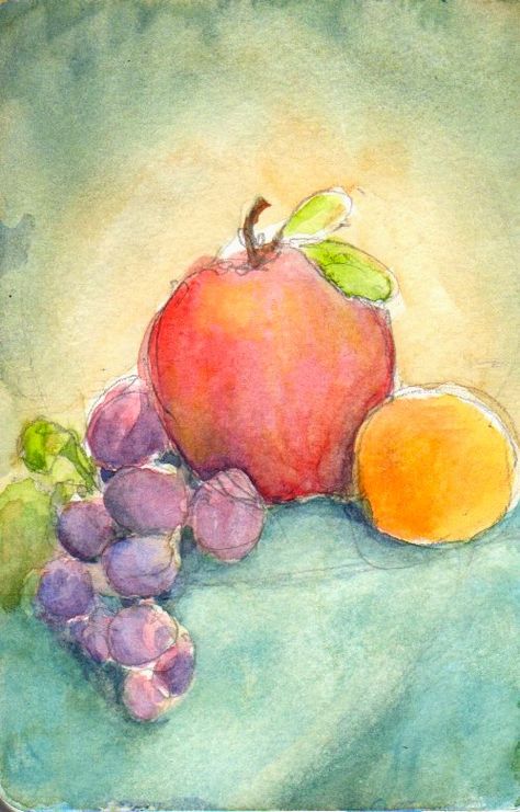 Watercolor still life Still Life Watercolor Paintings Easy, Watercolor Still Life Paintings, Easy Still Life Painting, Advanced Watercolor, Watercolour Still Life, Watercolour Fruit, Watercolor Still Life, Watercolor Art Diy, Watercolor Art Paintings