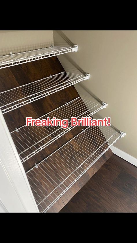 Slanted Floor Closet, Closet Above Stairs Slanted Floor Ideas, Closet Over Stairs, Slanted Floor Closet Ideas, Closet Above Stairs, Closet Above Stairs Slanted Floor, Over The Stairs Closet, Closet Under Stairs Organization, Under Stairs Closet Organization