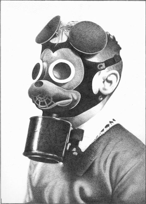 The Official Mickey Mouse Gas Mask from the 1940s. It was designed by Walt Disney to help children with the fear of using it. Gas Mask, A Mask, Breaking News, Mask, Google Search, Memes, Twitter, White