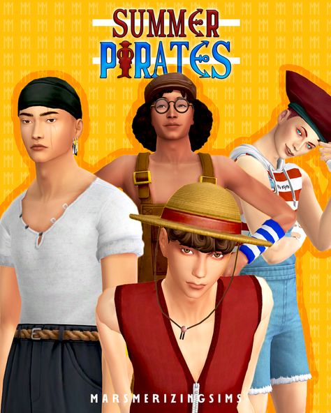 Sims 4 Anime, The Sims 4 Packs, Sims 4 Cas, Sims 4 Cc Finds, Ts4 Cc, One Piece Luffy, Sims 4 Clothing, The Sims4, Sims Mods