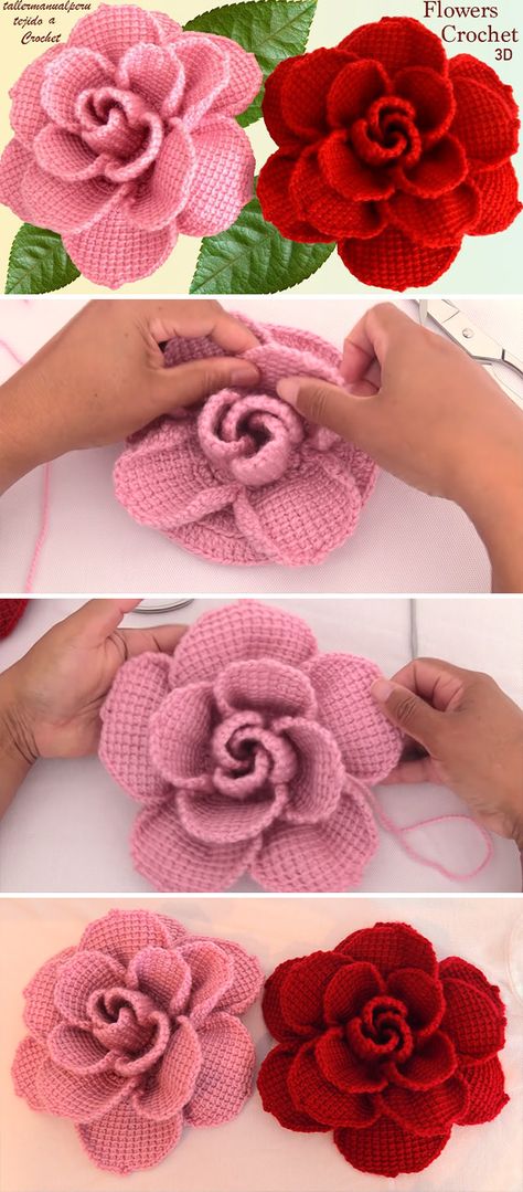 Learn Making Lovely Crochet Roses - CrochetBeja Roses Au Crochet, Crochet Roses, Crochet Rose Pattern, Beau Crochet, Crochet Flowers Easy, Confection Au Crochet, Crochet Flowers Free Pattern, Crocheted Flowers, Crochet Simple