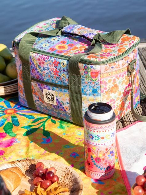 Cooler Tote - Patchwork – Natural Life Cooler Tote, Insulated Bag, Picnic In The Park, Camping Chairs, Patchwork Bags, Cooler Bag, Natural Life, Cozy Cottage, Pink Watercolor