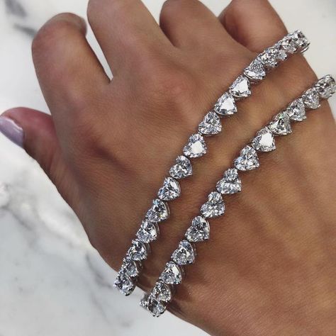 Heart Shaped Diamond Bracelet, Diamond Heart Bracelet, Heart Diamond Bracelet, Heart Tennis Bracelet, Heart Diamond Ring, Instagram Heart, Diamond Bracelet Design, Lace Wedding Dresses With Sleeves, Expensive Jewelry Luxury