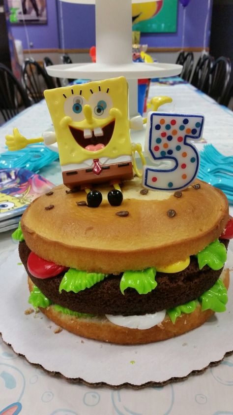 Crabby Patty Cake Crabby Patty Cake, Crabby Patty, Crabby Patties, Patty Cake, Birthday Party Cake, 4th Birthday, Party Cakes, Cake Ideas, Party Ideas