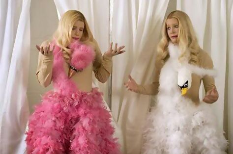 Bjork Swan Dress, White Chicks Movie, Movie Halloween Costumes, Celebrity Costumes, Swan Dress, Black Halloween Dress, White Chicks, Bird Dress, Show White