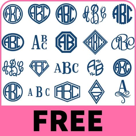 Monogram Cricut Free, Circle Monogram Font Free, Free Monogram Maker, Monogram Generator, Initials Logo Letters, Circle Monogram Font, Create Monogram, Free Monogram Fonts, Monogram Maker