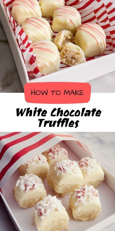 Creamy White Chocolate Truffles Recipe - Indulgent Homemade Treats Discover the ultimate indulgence with these creamy white chocolate truffles, perfect for luxurious gifts or special occasions. Easy to make with white chocolate chips, these delights offer a melt-in-your-mouth experience that's unforgettable. Chocolate Truffles Recipe, Luxurious Gifts, White Chocolate Truffles, Truffles Recipe, Truffle Recipe Chocolate, Homemade Treats, White Chocolate Chips, Chocolate Truffles, Chocolate Chips