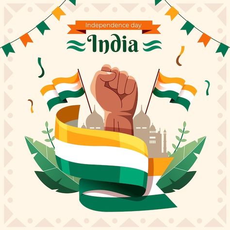 Independence Day Poster, 15 August Independence Day, Republic Day India, Indian Independence Day, Independence Day India, Independance Day, India Independence, Summer Illustration, Indian Flag