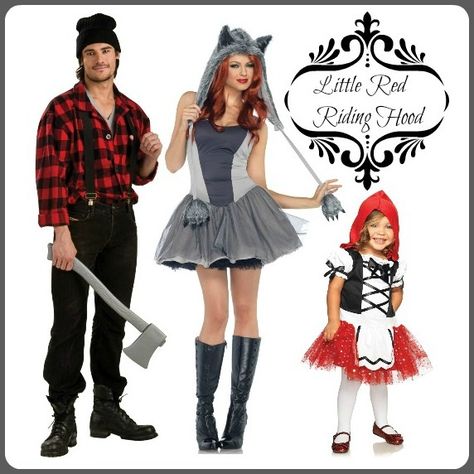 Red Riding Hood family costume theme. Little Red Riding Hood Family Costume, Cute Costume Ideas, Sibling Halloween Costumes, Iconic Halloween Costumes, Family Halloween Costume, Wolf Hat, Costume Guide, Red Riding Hood Costume, Wolf Costume