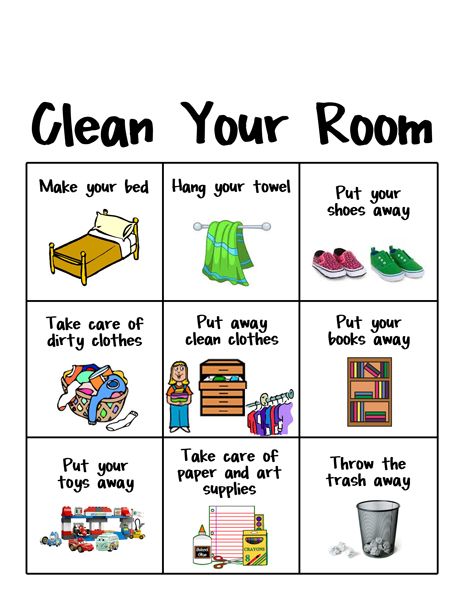 Make it easy for your pre-reader to clean her room with this free printable Uppfostra Barn, Kids Routine Chart, Clean Your Room, Education Positive, Kids Schedule, Kids Cleaning, Chore Chart Kids, Chores For Kids, Charts For Kids