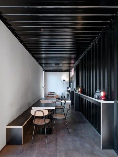 Shipping Container Cafe, Container Coffee Shop, Container House Interior, Shipping Container Office, Container Restaurant, Industrial Cafe, Container Cafe, Container Office, Container Architecture