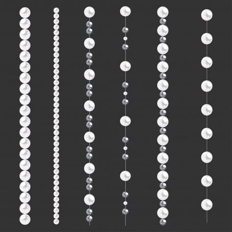 Black Beads And Pearls, Pearl Pattern Design, Pearl Embroidery Designs, Pearls Drawing, Pearl Png, Pearl Frame, Diy Rhinestone Crafts, Fashion Sketch Template, Pearl Border