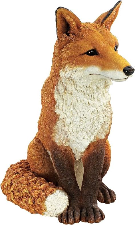 Amazon.com : Design Toscano DB383073 Simon The Woodland Fox Indoor/Outdoor Garden Statue for Patio, Pool or Lawn, 10 Inches Wide, 17 Inches Deep, 18 Inches Tall, Handcast Polyresin, Red Orange Painted Finish : Outdoor Statues : Home & Kitchen Outdoor Garden Statues, Patio Pool, Woodland Fox, Orange Paint, Garden Statue, Outdoor Statues, Design Toscano, Garden Statues, Paint Finishes