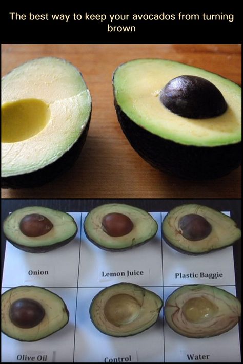 Is there a way to keep opened avocados from turning brown? Yes, and there are different options for storing open avocados which you could choose from to keep them fresh in appearance as well as taste. How To Store Avocado, Cut Avocado, Food Glorious Food, Brown Food, How To Cut Avocado, Veg Dishes, Functional Food, 140 Pounds, Food Info