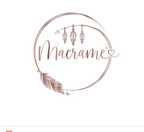 Macrame Logo Ideas, Macrame Logo, Handmade Logo Design, Handmade Logo, Business Cards Simple, Visiting Cards, Macrame Art, Logo Design Creative, Macrame Design