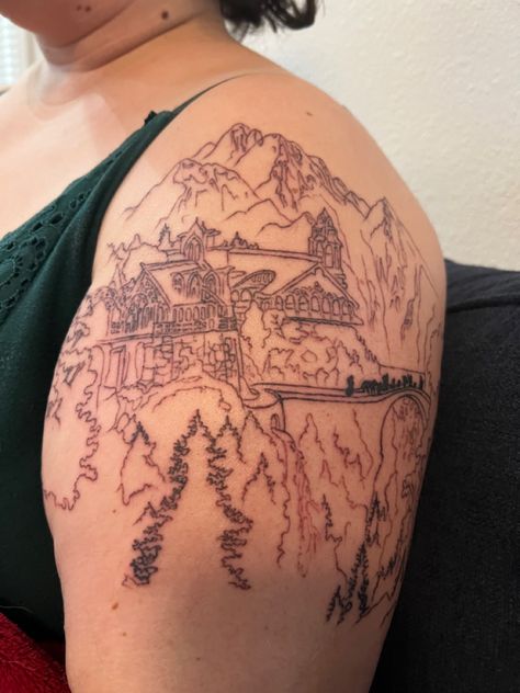 #lotr #lotrtattoo #tattooideas Rivendell Tattoo, Lotr Tattoo, Tattoos And Piercings, Piercings, Tattoos