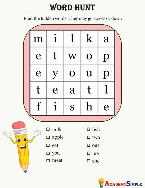 Primary 1 Activities, English Games For Grade 1, English Puzzles For Kids, Grade 1 Fun Worksheets, Word Hunt Activities, Worksheet For Primary School, Activity For Primary Students, Primary School English Activities, Puzzle Activity For Kids