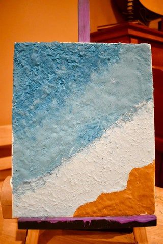 Ocean Scene Sugar Painting : 5 Steps (with Pictures) - Instructables Sugar Painting Art, Sugar Painting, Thick Painting, Light Blue Paints, Pencil Painting, Ocean Scenes, Painting Painting, Design Student, Painted Paper