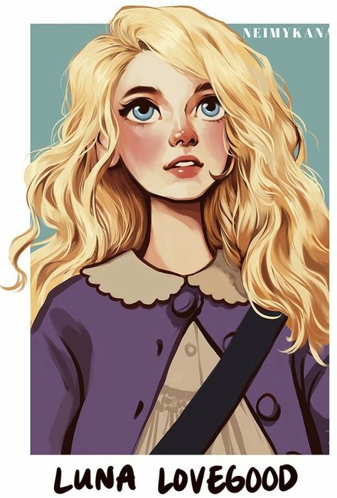 Luna Lovegood Fan Art, Ginny Weasley Fan Art, Luna Lovegood Art, Warm Honey Blonde, Stile Harry Potter, Harry Potter Luna Lovegood, Harry Potter Illustrations, Images Harry Potter, Harry Potter Artwork