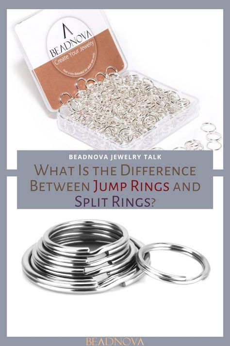 What Is the Difference Between Jump Rings and Split Rings? Split Ring Jewelry, Jewelry 101, Two Rings, What Is The Difference Between, Split Rings, Diy Crystals, Round Rings, Split Ring, Jewelry Patterns