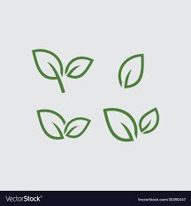 Set leaf logo design template green sprout Vector Image Sprout Logo, Leaf Logo Design, Indoor Playground Design, Green Logo Design, Leaf Symbol, Template Green, Organic Logo Design, Nature Logo Design, Nature Logo