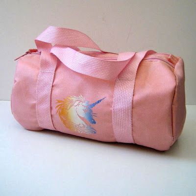 How many girls from the 80's remember the unicorn nylon duffle/barrel bag?  Brings back memories! Unicorn Purse, Childhood Things, 80s Girl, Unicorn Bag, Childhood Memories 70s, Quilted Wallet, Barrel Bag, 80s Toys, Cheap Bags