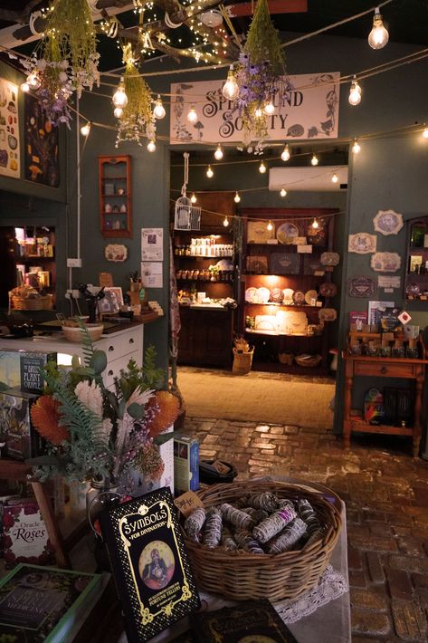 Witchy Shops. This is my Witchy Shop, full of witchcraft decor, woodland animals, divination tools, cottagecore gift ideas, hedge witch books and green witch gifts. Witchcraft Shop Aesthetic, Witchy Store Aesthetic, Witchy Bookstore, Witchy Hippie Aesthetic, Witch Shop Aesthetic, Green Witch Aesthetic Home, Haley Aesthetic, Herbology Aesthetic, Witch Cafe