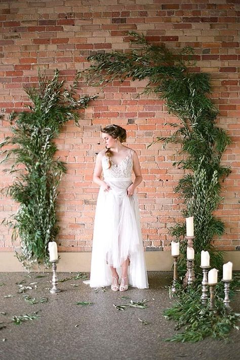 Budget Friendly Wedding Trend: 39 Greenery Wedding Decor Ideas ❤ green backdrops and arches ideas 3 #weddingforward #wedding #bride Ceremony Installation, Branches Wedding, Greenery Wedding Decor, Wedding Ceremony Ideas, Floral Installation, Elegant Wedding Inspiration, Budget Friendly Wedding, Wedding Ceremony Backdrop, Asheville Wedding