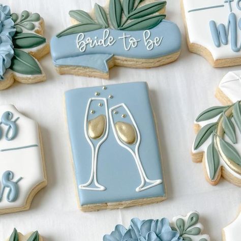 Last Toast On The Coast Cookies, Miss To Mrs Cookies, Bride Cookies, Last Toast On The Coast, Toast On The Coast, Miss To Mrs, Blue Bridal Shower, Blue Palette, Blue Bridal