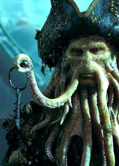 *DAVY JONES (Bill Nighly) ~ PIRATES of the CARIBBEAN: Davy Jones Pirates, Caribbean Pirates, John Depp, Kaptan Jack Sparrow, On Stranger Tides, Pirate Tattoo, Pirate Art, Captain Jack Sparrow, Davy Jones