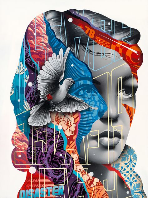 Tristan Eaton Tristan Eaton Art, Illustration Mixed Media, Tristan Eaton, Collage Mural, Illustration Collage, Mixed Media Illustration, Painting Media, Art Simple, Grid Design