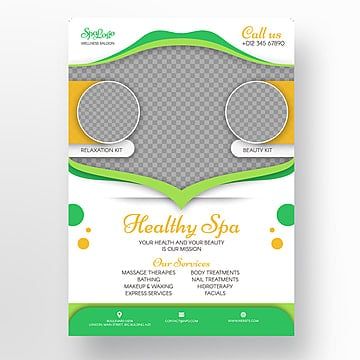 Healthy spa flyer template Spa Flyer, Beauty Salon Posters, Brochure Cover Design, Spa Business, Promotional Products Marketing, Gift Business, Brochure Cover, Graphic Design Background Templates, Business Flyer Templates