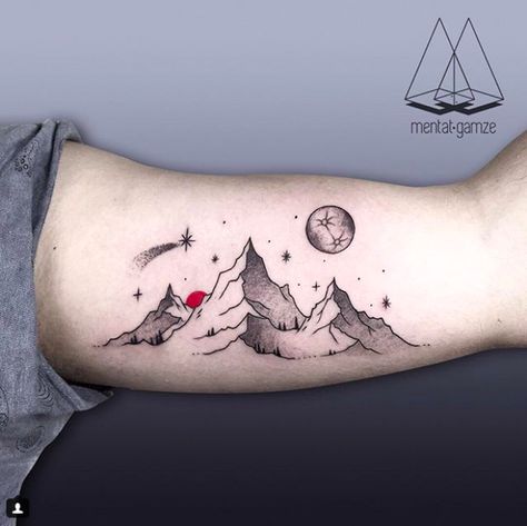 Tattoo Shop | Tattoo Gallery | Rome Tattoo | Aureo Roma | ROME Moutain Tattoos, Small Music Tattoos, Camping Tattoo, Sunflower Tattoo Sleeve, Buddhist Tattoo, Hiking Tattoo, Dot Tattoos, Tattoo Inspiration Men, Mountains Hiking